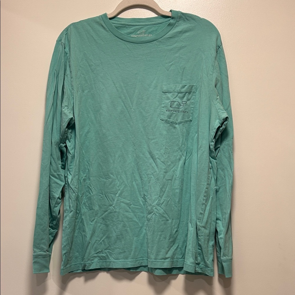 Vineyard Vines Men's Long Sleeve Aqua Shirt